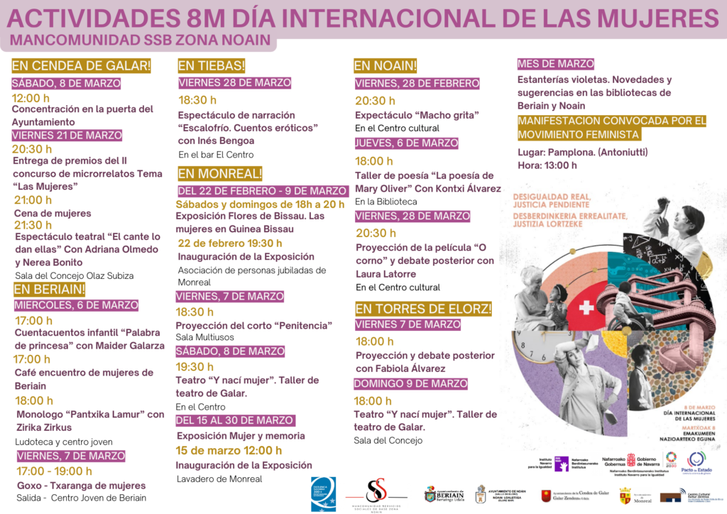 PROGRAMACIÓN DÍA INTERNACIONAL DE LAS MUJERES